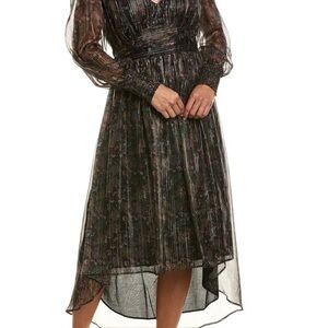 Elegant Black Floral Dress